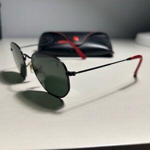Black and Red Sunglasses with Case
